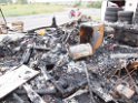 Wohnwagen ausgebrannt Koeln Muelheim Muelheimer Ring Piccoloministr P091